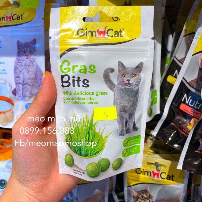  GIMCAT GRAS BITS VIÊN CỎ MÈO