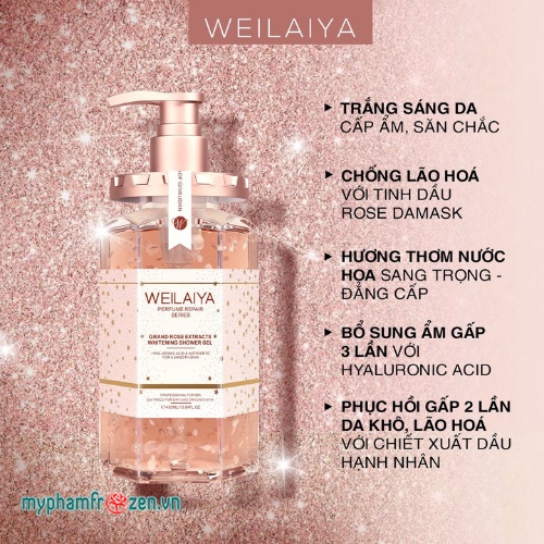 Sữa tắm tủy mật hoa hồng Weilaiya 450ml - Herskin Official Store