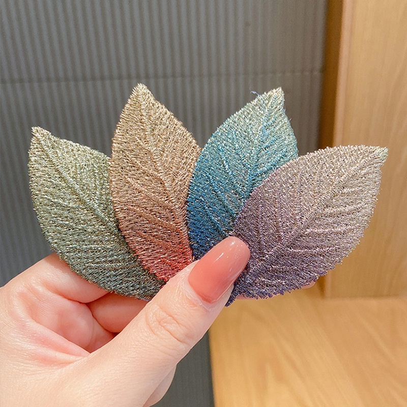 Kẹp Tóc Hình Chiếc Lá Xinh Xắn Phong Cách Hàn Quốc