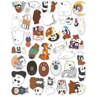 Set bộ 50 sticker We are bear siêu cute