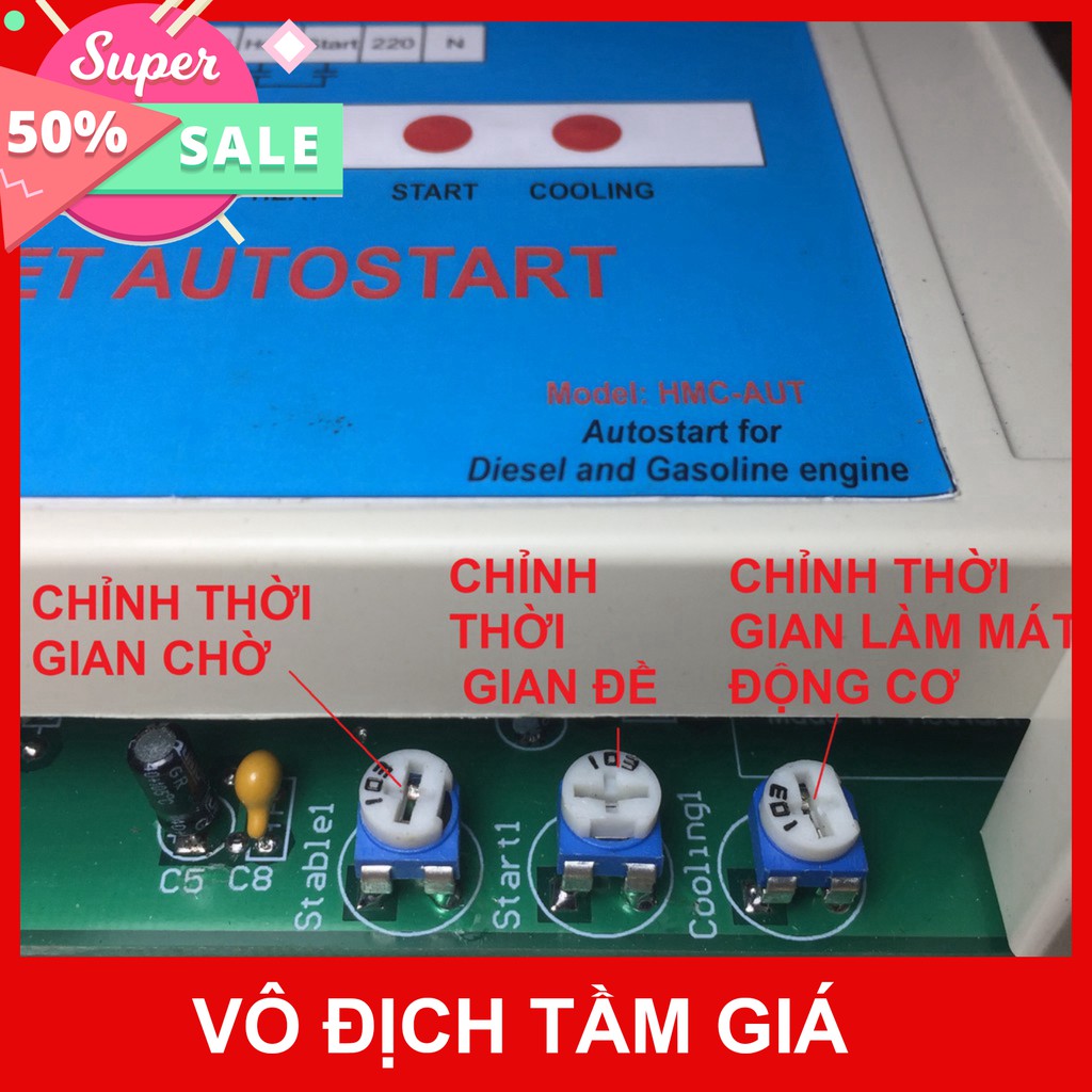 Bộ mạch để nổ máy phát điện tự động
