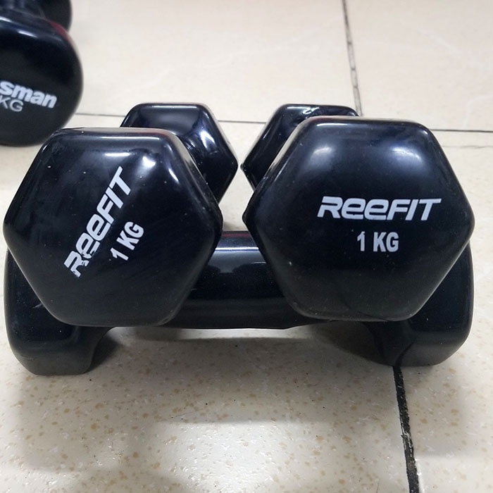 Tạ tay 1kg Reefit - Yuko ⚡ Tạ bọc cao su loại 1kg một chiếc | Tạ tay mini cao cấp giá tốt