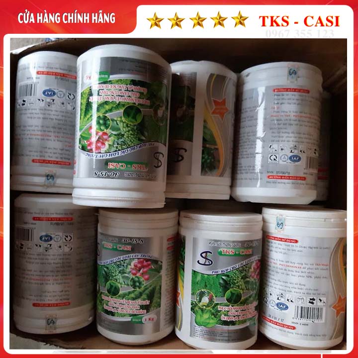 TKS - CASI: Phục Hồi Nhanh Vết Bệnh, Cứng Cành, Chắc Cây, Chống Nứt Và tThối Trái - Lon 1Kg