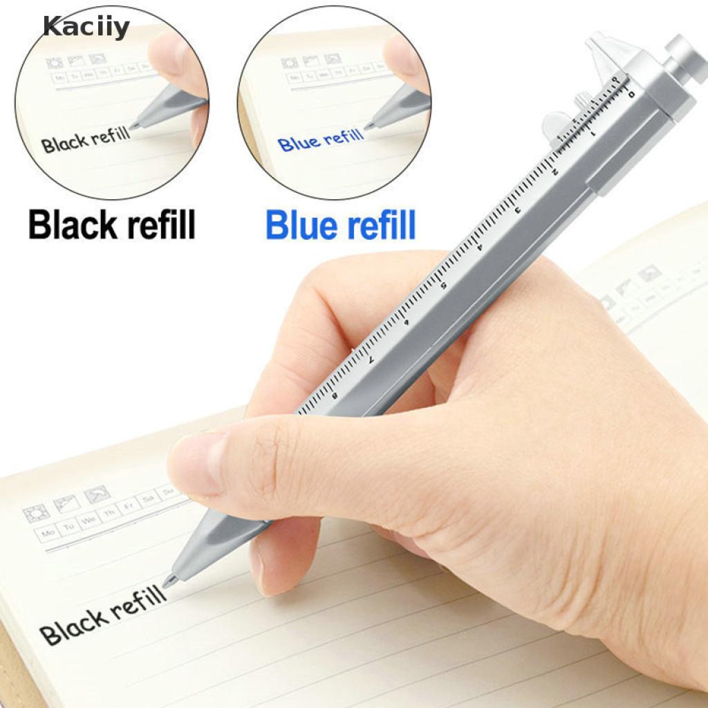 Kaciiy Hot Vernier Caliper Tool Ballpoint Pen Silver Vernier Caliper Multifunction Pen VN