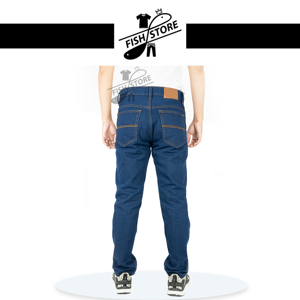 Quần jean nam chất bò ống suông trung niên trơn đẹp big size FF28A | BigBuy360 - bigbuy360.vn