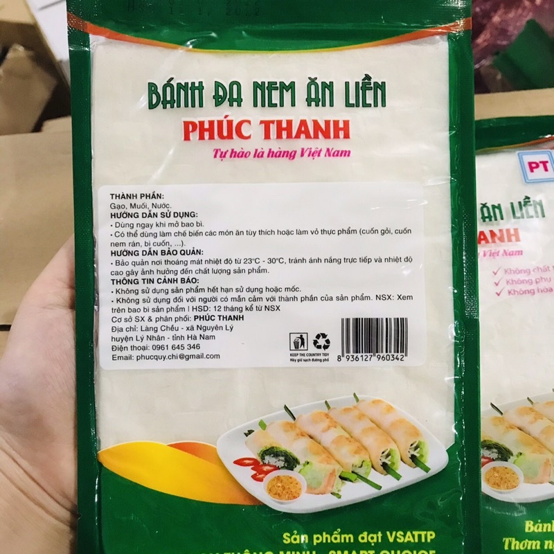 (20 lá) Bánh Đa Nem Ăn Sống Phúc Thanh Làng Chều Mềm Dai