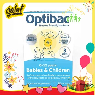 Men Vi Sinh Optibac Hồng trẻ từ sơ sinh 0 - 12 tuổi Babies & Children hộp 30 gói Chuẩn UK Anh Quốc