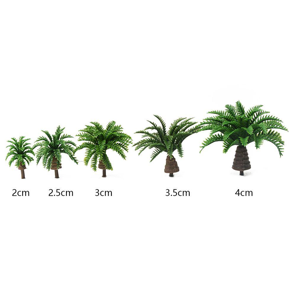 JANE Bộ 20 Mô Hình Cây Dừa 2 / 2.5 / 3 / 3.5 / 4cm Tự Trang Trí Tiểu Cảnh