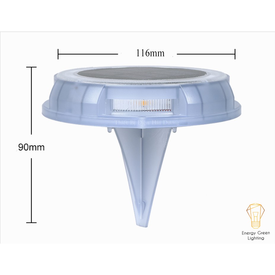 Đèn LED Cắm Cỏ Sân Vườn Tròn MT-11690 - Sử Dụng Năng Lượng Mặt Trời - Chống Nước IP67 - Energy Green Lighting - BH 1 Năm