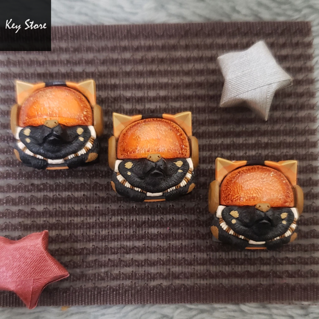 Nút bàn phím cơ artisan keycap sirius màu đen nâu