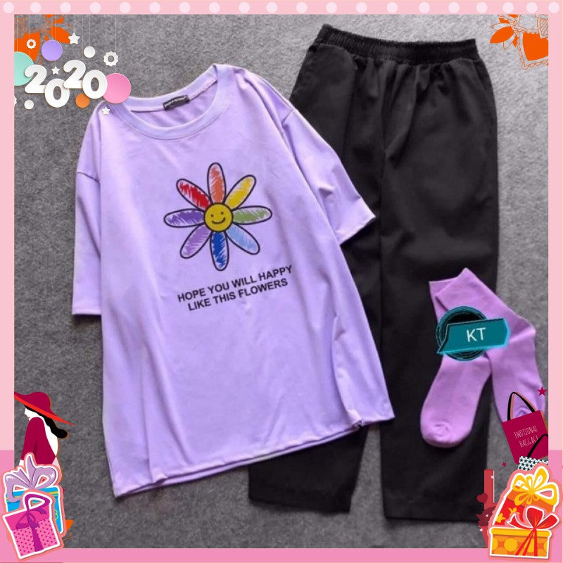Sét Bộ Đồ Nữ Mặc Đi Chơi Dự Tiệc, Mặc Ở Nhà Mùa Hè, Áo Phông Đỏ Cotton Kèm Quần Kaki Trắng Phong Cách Hàn Quốc | BigBuy360 - bigbuy360.vn