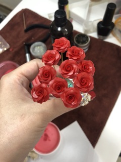 Phụ kiện nails - hoa bột - hồng đại