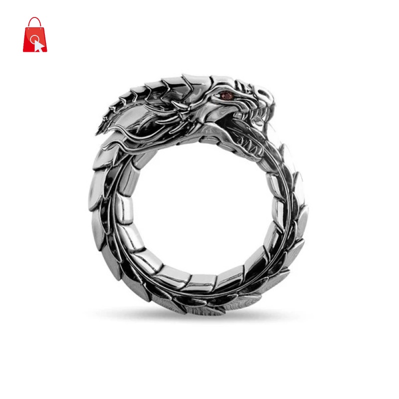 Nhẫn Thời Trang Hình Rồng Phong Cách Punk Cổ Điển Cho Nam Và Nữ