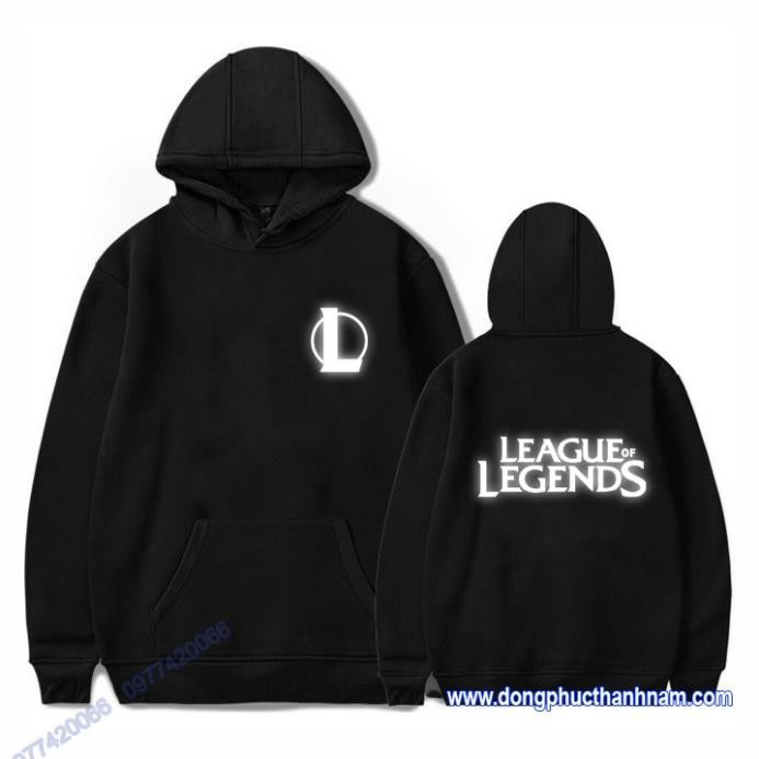 HOT áo hoodie Liên Minh phản quang, áo liên minh huyền thoại phản quang, áo league of legends - áo chất