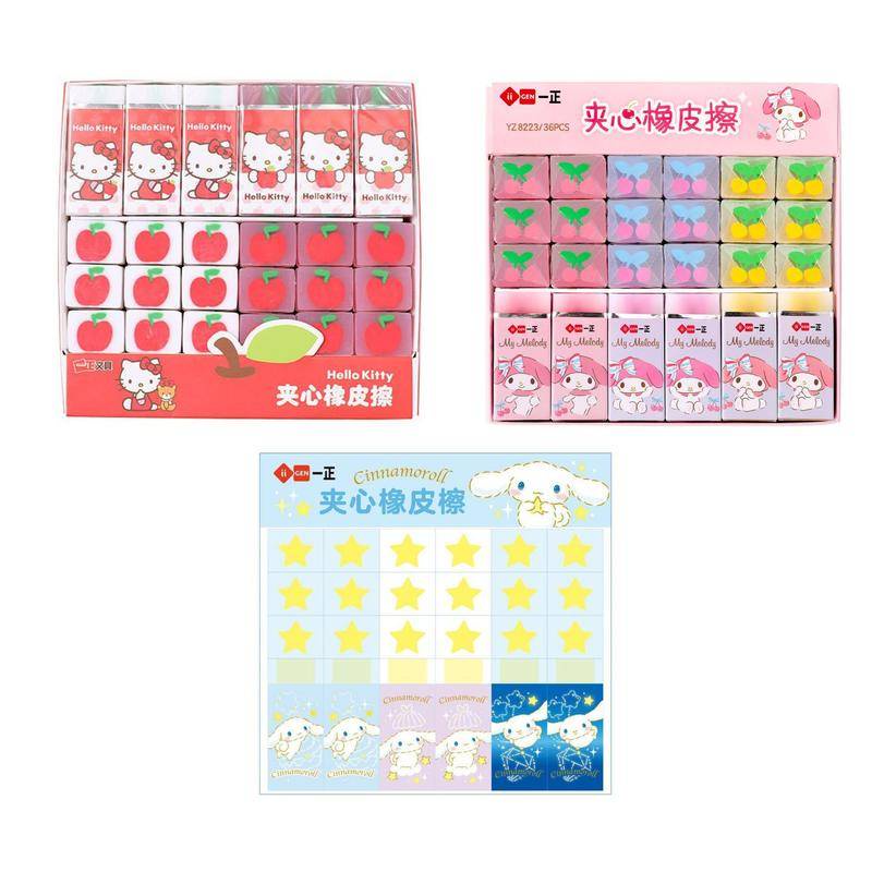 Gôm Tẩy 4 Kiểu Dáng Sanrio Mymelody Kuromi Cinnamoroll Hoạt Hình