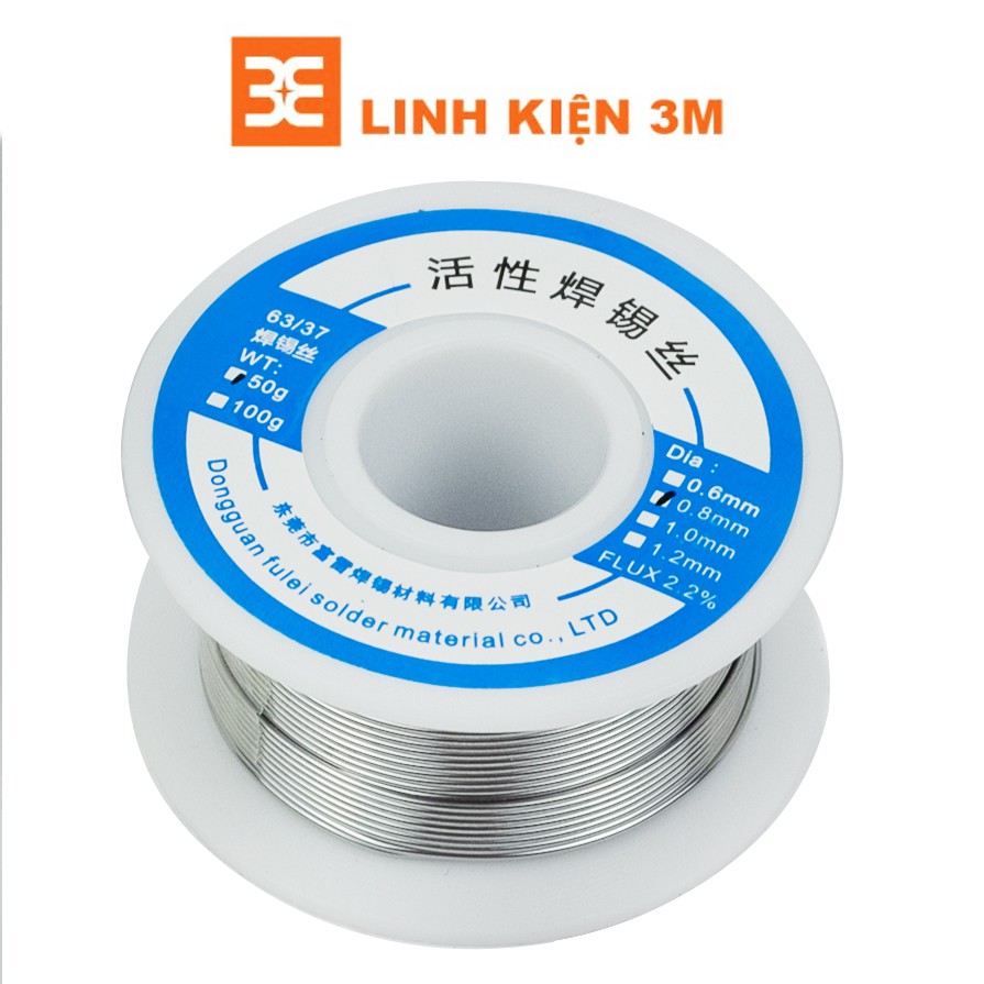 Thiếc Hàn 63A-63% 0.8mm Mối Hàn Chắc và Bóng