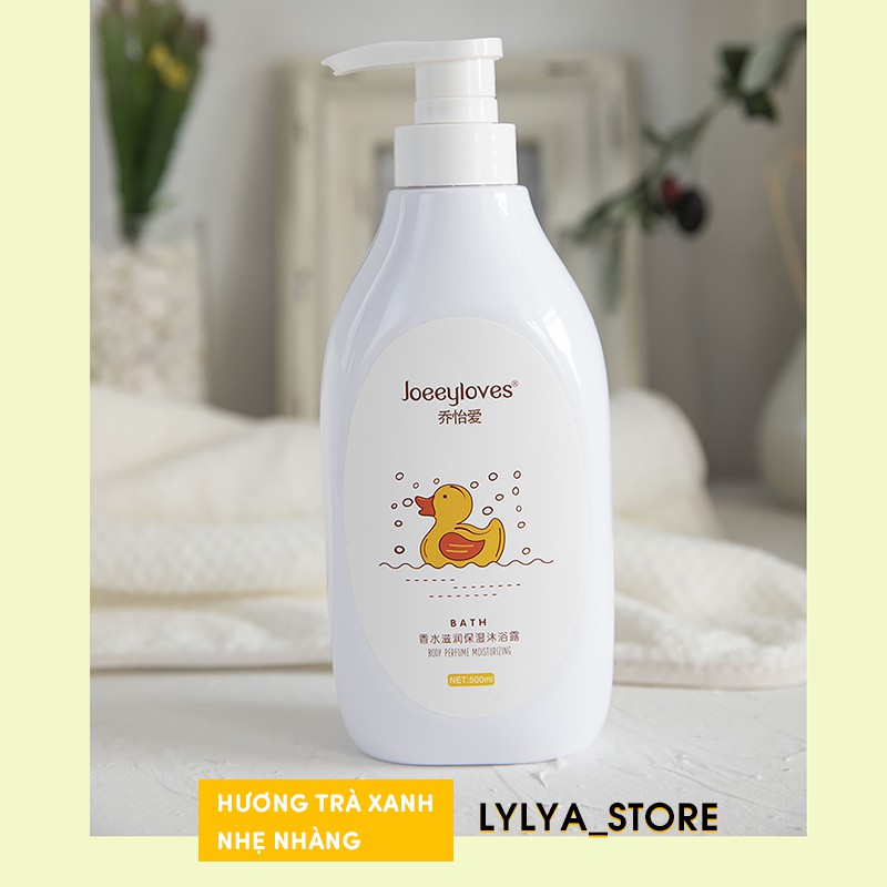 Sữa tắm nước hoa JOEEYLOVES sữa tắm bath dưỡng thể thơm mịn da chai lớn 500ml_Lylya Store