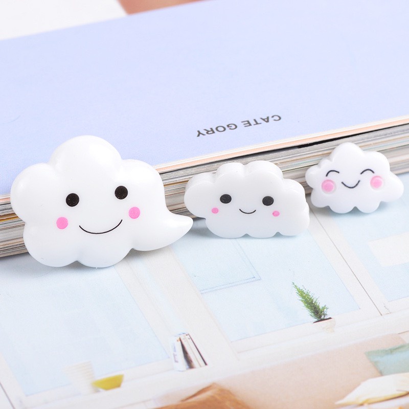 Charm (C303) slime/ Dụng Cụ Charm Trang Trí [Ko Keo &amp; Nút] Hình Đám Mây xinh xắn - 01 Cái