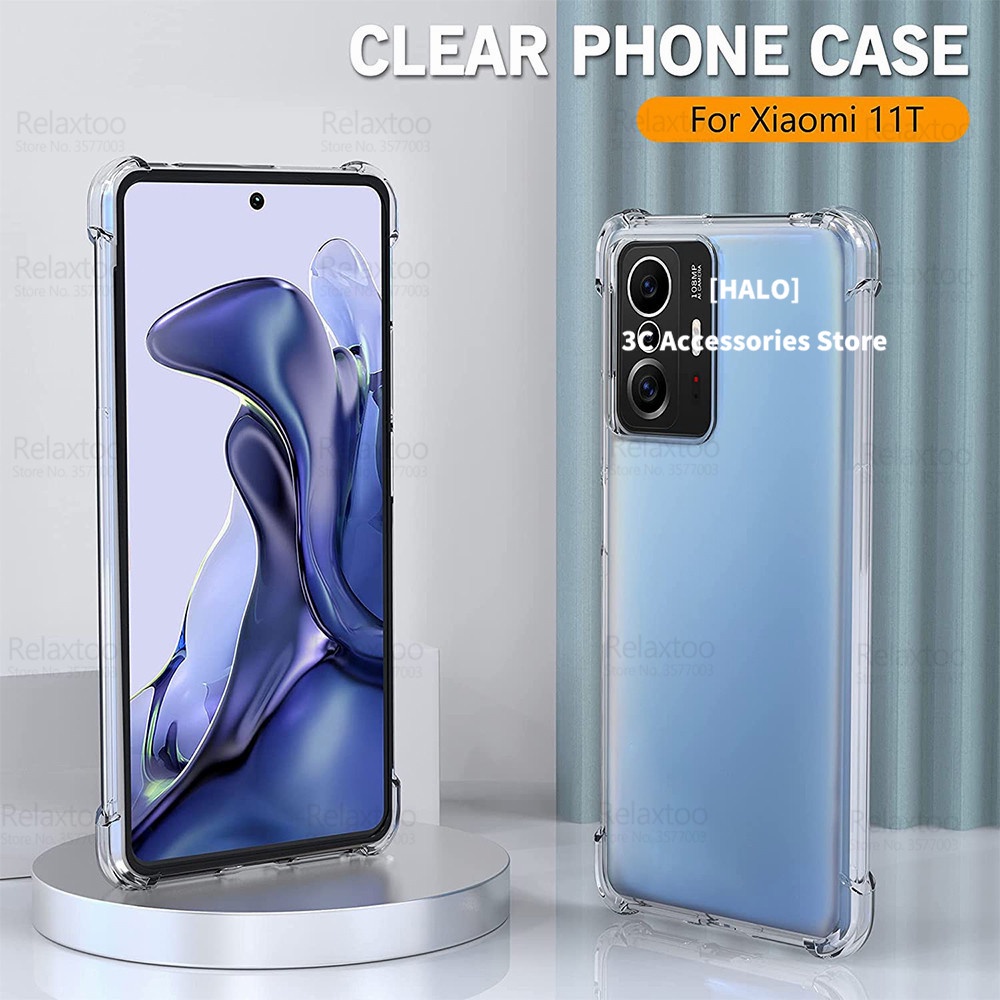 Xiaomi 11T Pro 10T/POCO X3 Pro/POCO F3 Redmi Note 10s/Mi 11 Lite 5G NE Ốp điện thoại mềm trong suốt chống sốc cho