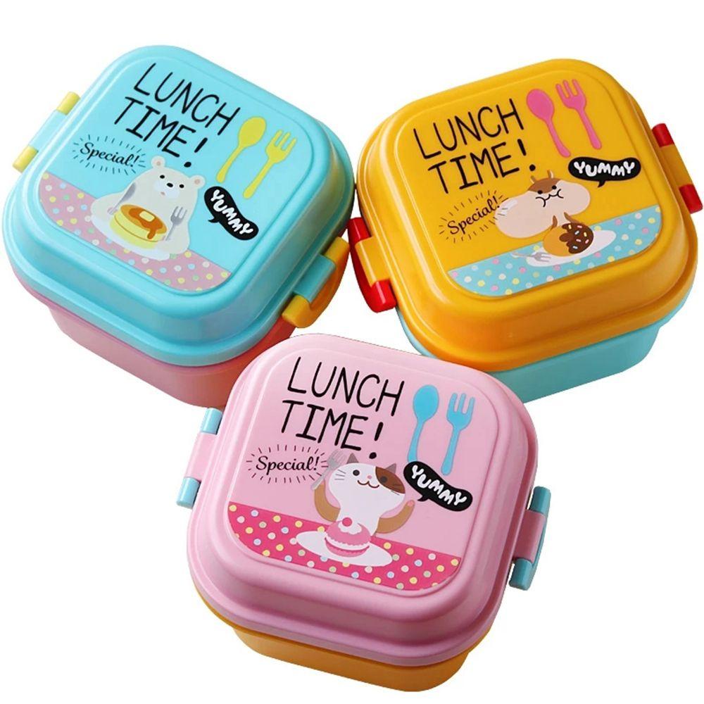 Hộp Đựng Thức Ăn Trưa Bằng Nhựa Hình Động Vật Nhỏ Siêu Bền Dễ Vệ Sinh Tiện Dụng Cho Nhà Bếp