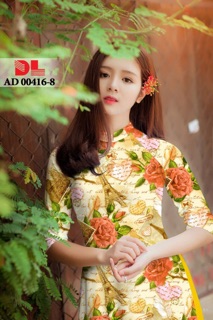 Vải áo dài hoa hồng
