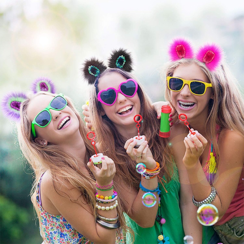 Kẹp Tóc Hình Tai Mèo Phối Lông Phong Cách Lolita Cho Nữ