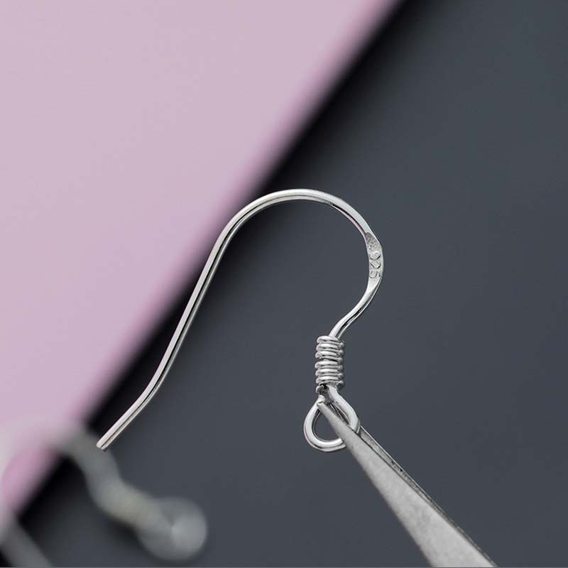 Bộ 10 Móc Cài Bông Tai Bằng Bạc Sterling 925 Chống Dị Ứng Dùng Làm Trang Sức Thời Trang DIY