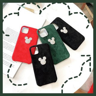 Ốp mickey vải sticker kim cương - ốp vải