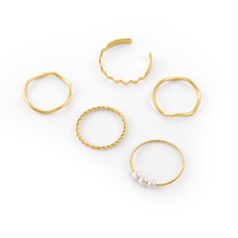 Bộ 5 Nhẫn Ngọc Trai Sang Trọng