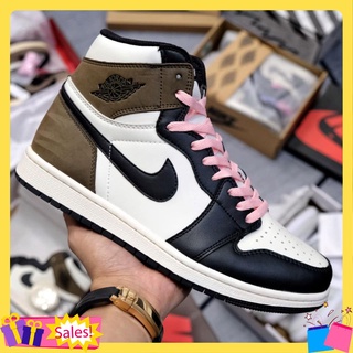Giày Nam Air Jordan 1 Dark Mocha High Phối Màu Nâu Trắng OG 555088-105