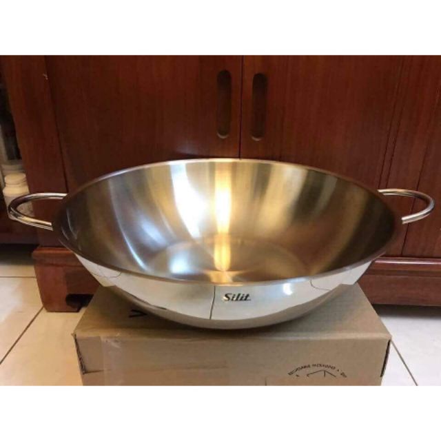 Chảo xào Silit Wok 32cm, chảo xào inox cao cấp