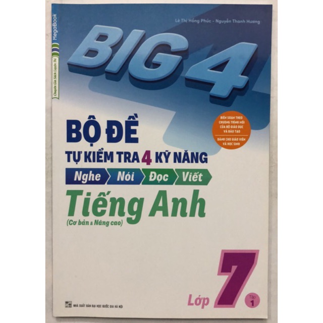 Sách - Bộ đề tự kiểm tra 4 kĩ năng nghe nói đọc viết Tiếng Anh Lớp 7 Tập 1