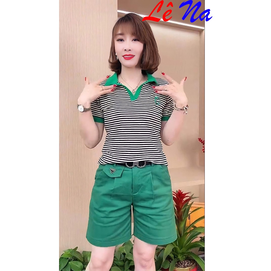 Set Bộ Chữ C Áo Kẻ Sọc SV27