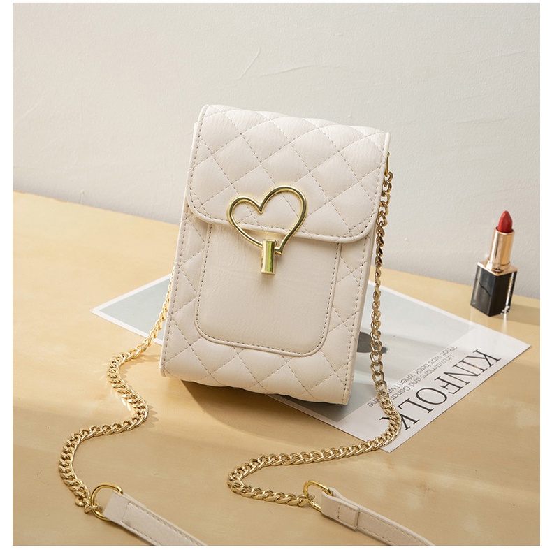 Túi Xách Nữ Xinh Đeo Chéo Túi Đựng Điện Thoại Khóa Trái Tim Superbag668 257