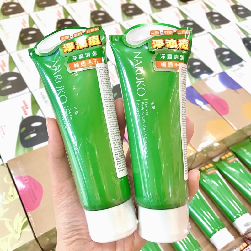 Sữa Rửa Mặt Naruko Tràm Trà Dạng Bùn Dành Cho Da Dầu Bản Đài Chính Hãng 120ml