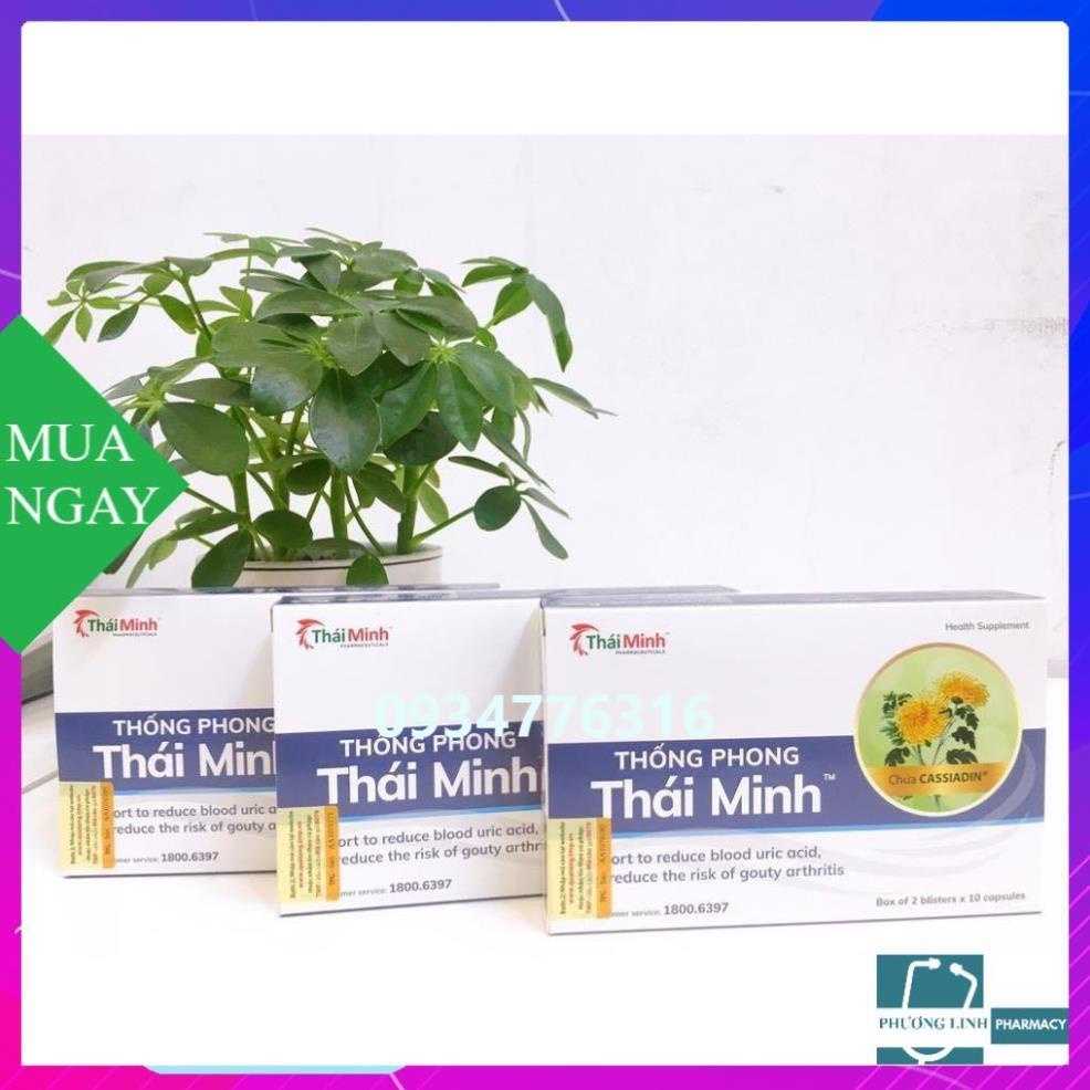Thống Phong Thái Minh giảm acid uric và nguy cơ viêm khớp do gout, hộp 20 viên