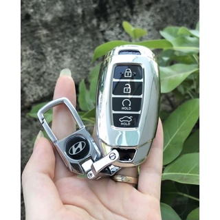 Ốp chìa khoá xe hyundai kona, accent, 2017-2023 silicon mạ