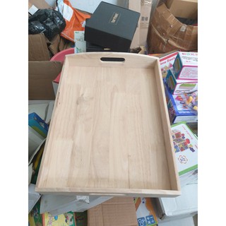 Khay gỗ cao su tự nhiên đa năng 25cm x32cm