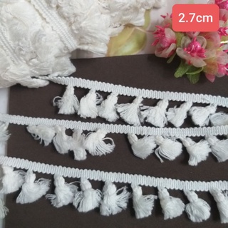 Ren chỉ cotton tua rua , size 2.7cm.