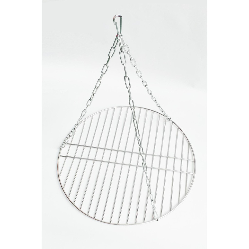 Vỉ nướng treo tròn inox 304 dành cho tiệc ngoài trời, dã ngoại, du lịch -30 cm