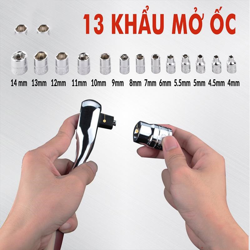 Bộ dụng cụ mở siết bolong ốc vít 46 chi tiết Kako thép tiêu chuẩn CR-V