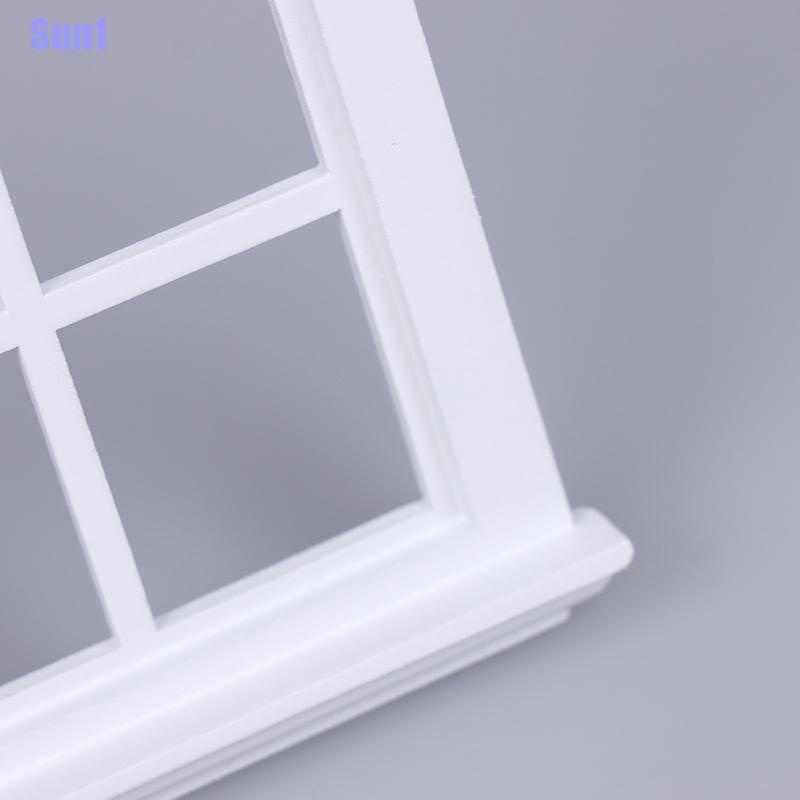 Cửa Sổ Gỗ Màu Trắng Tỉ Lệ 1: 12 Trang Trí Nhà Búp Bê