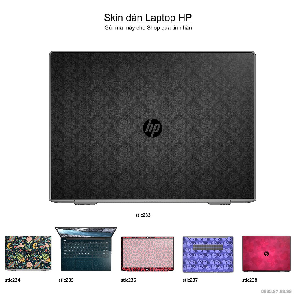 Skin dán Laptop HP in hình Hoa văn sticker _nhiều mẫu 38 (inbox mã máy cho Shop)