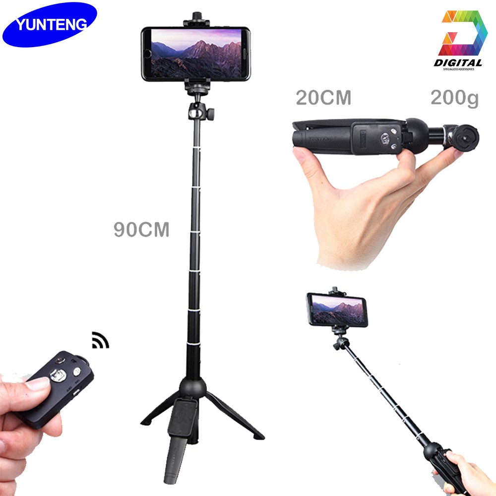 Gậy Chụp Hình Kiêm Tripod Đa Năng 3 Trong 1 Chính Hãng Yunteng YT-9928 | BigBuy360 - bigbuy360.vn
