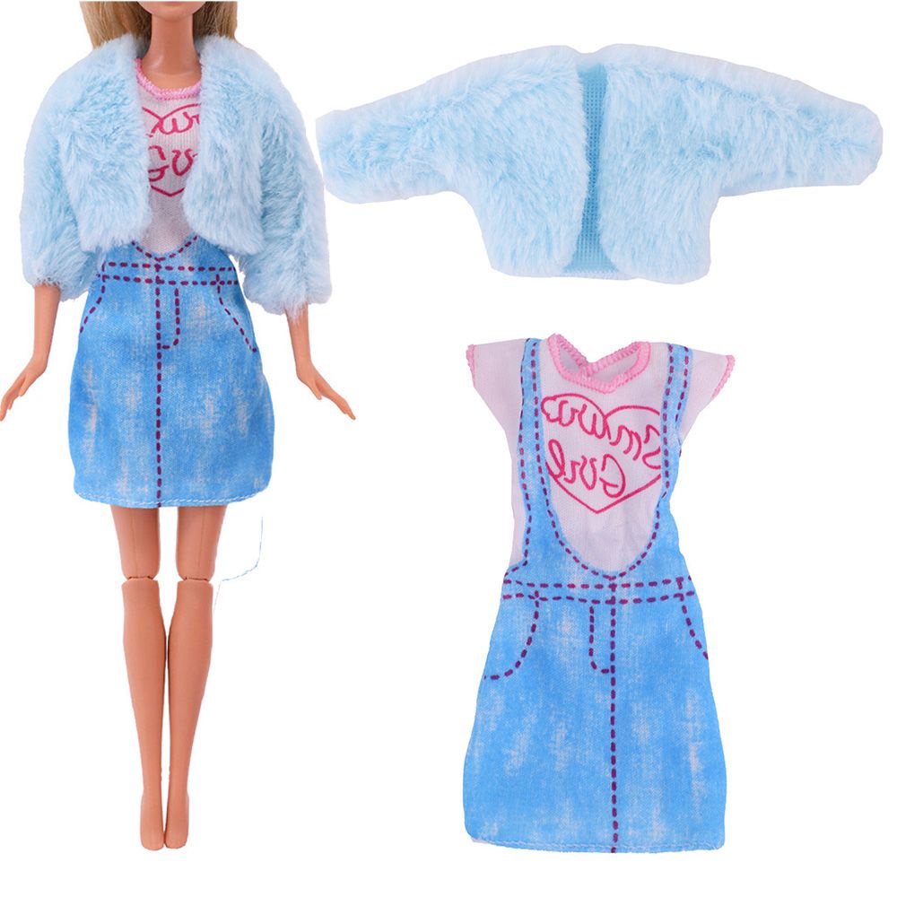 Set áo + chân váy công chúa mini thời trang cho búp bê 27-29cm