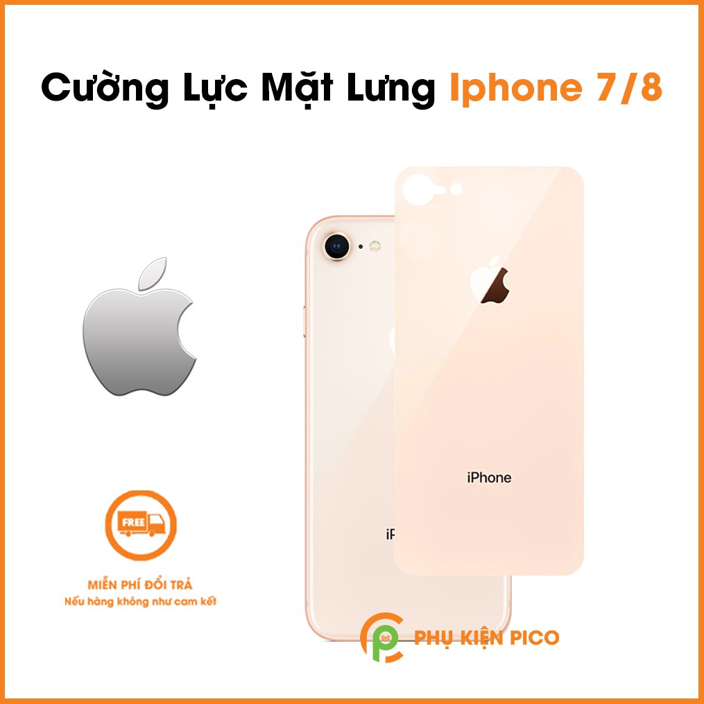 Kính cường lực mặt lưng Iphone 7/8 nhiều màu độ cứng 10H dán full mặt lưng