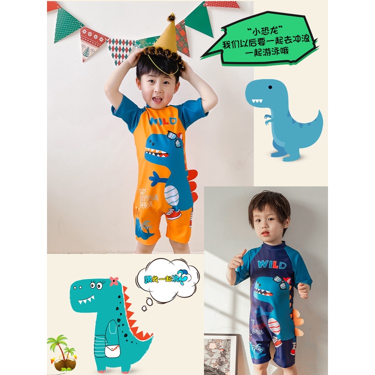 Đồ Bơi Liền Thân Hoạ Tiết Khủng Long YUKE Cho Bé Trai - Đồ Bơi Liền Thân Cho Bé Trai - Đồ Bơi Trẻ Em