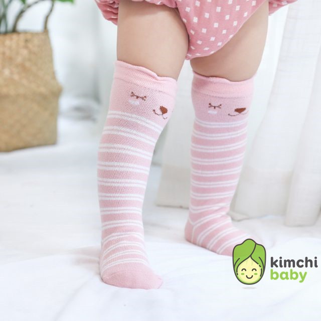 Tất Cổ dài Chống trượt Thu đông chất Cotton co giãn cho Bés KICHIBA TCD01