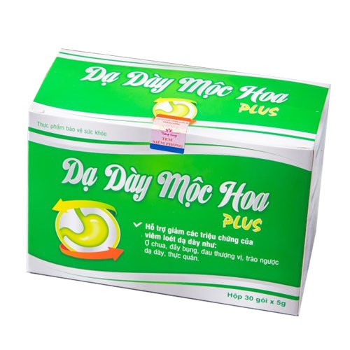 Dạ Dày Mộc Hoa Plus - Hỗ trợ giảm đau dạ dày, giảm ợ chua, đầy bụng, trào ngược (Hộp 30 gói x 5g)
