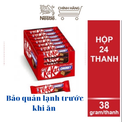 Kitkat chunky hộp 24 thanh x38 g- Neslle-Freeship đơn hang 50k